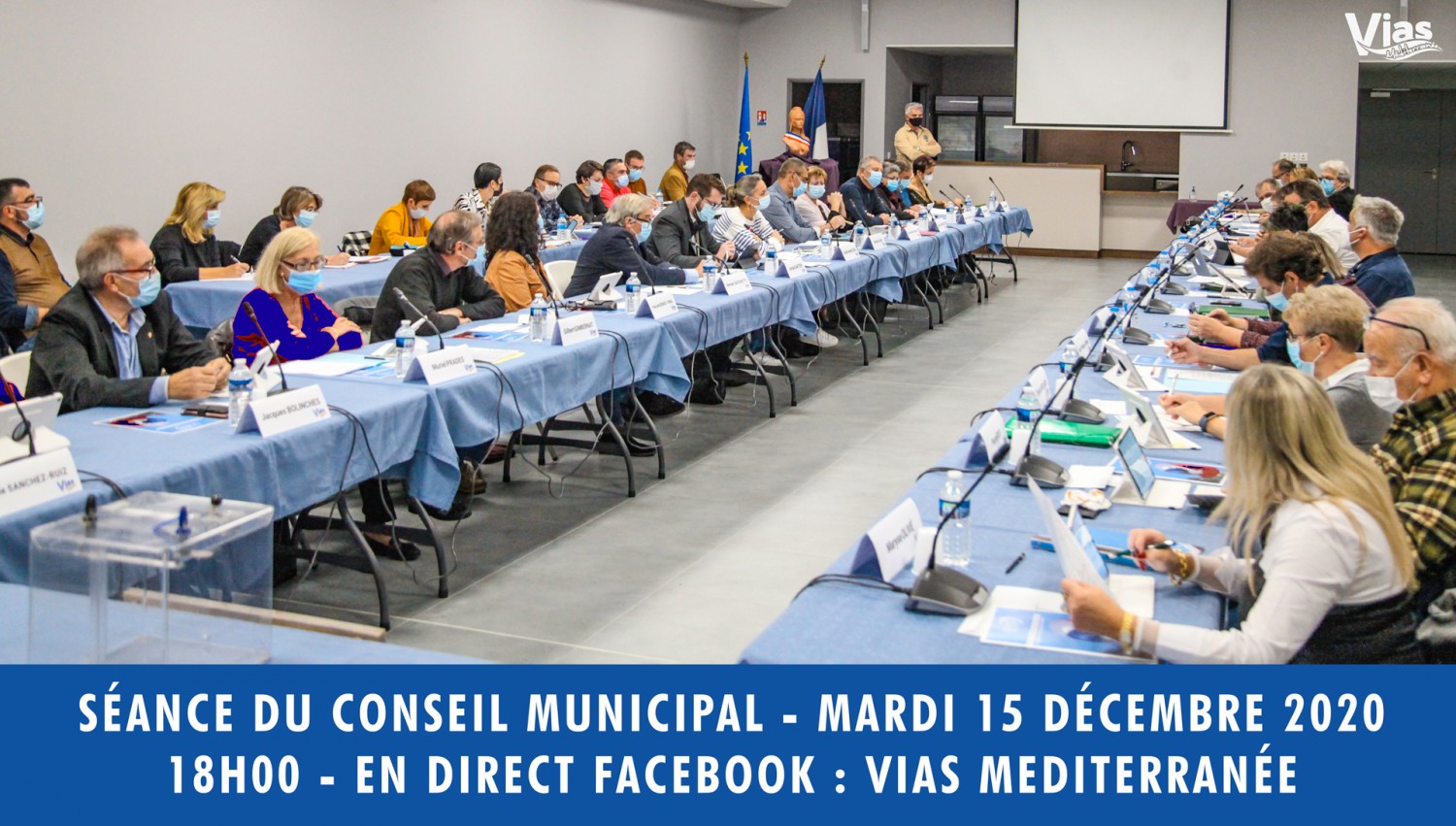 VIAS Ordre du jour du conseil municipal du 15 décembre 2020 en