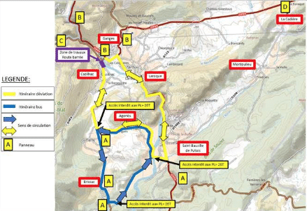 Tracé de déviation RD4 © Département de l'Hérault