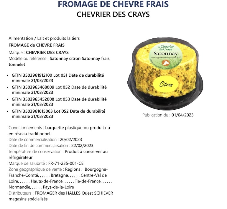 Chèvre frais chevrier des clays