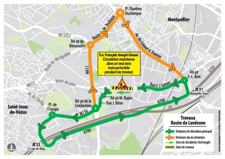 Déviations rue François-Joseph Gossec