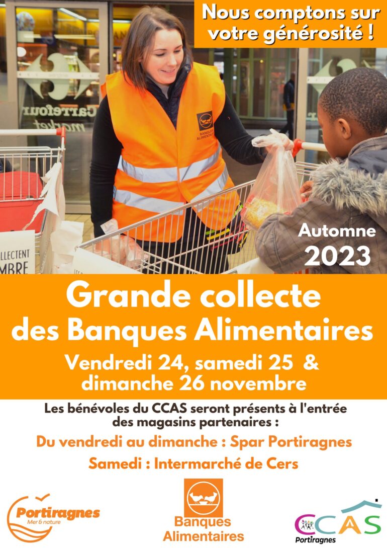 Grande collecte des banques alimentaires ©Ville de Portiragnes