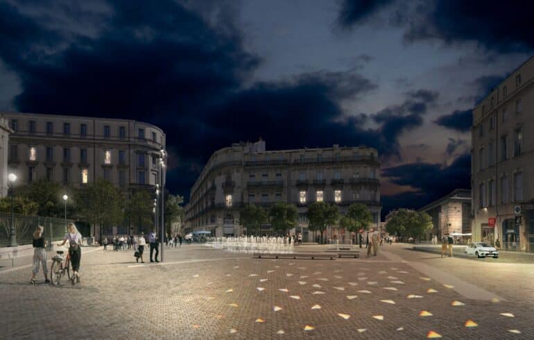 Perspective de nuit ©Osty & Associés paysage et urbanisme