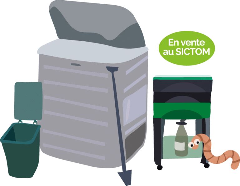 Pour celles et ceux qui souhaitent réaliser leur compost le Sictom propose des composteurs individuels et des lombricomposteurs