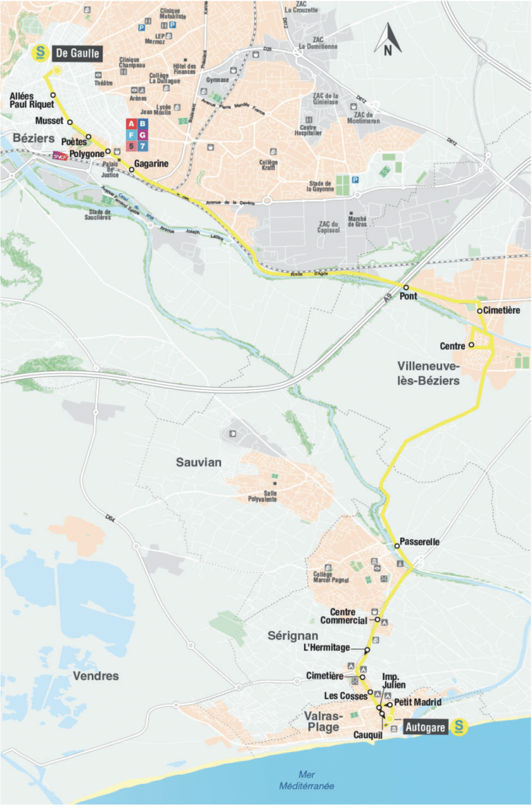 Plan de la ligne Solaire