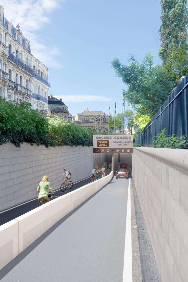 Galerie cyclable Comedie ©EXM Architectes