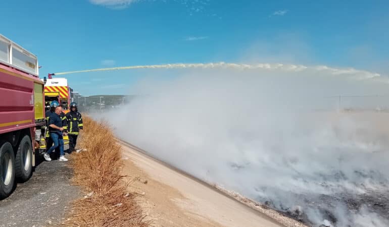 Incendie ISDN à Villeveyrac ©Sète Agglopole