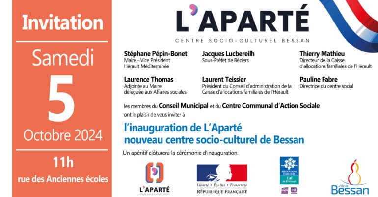 Inauguration du centre socio culturel L'Aparté ©Ville de Bessan