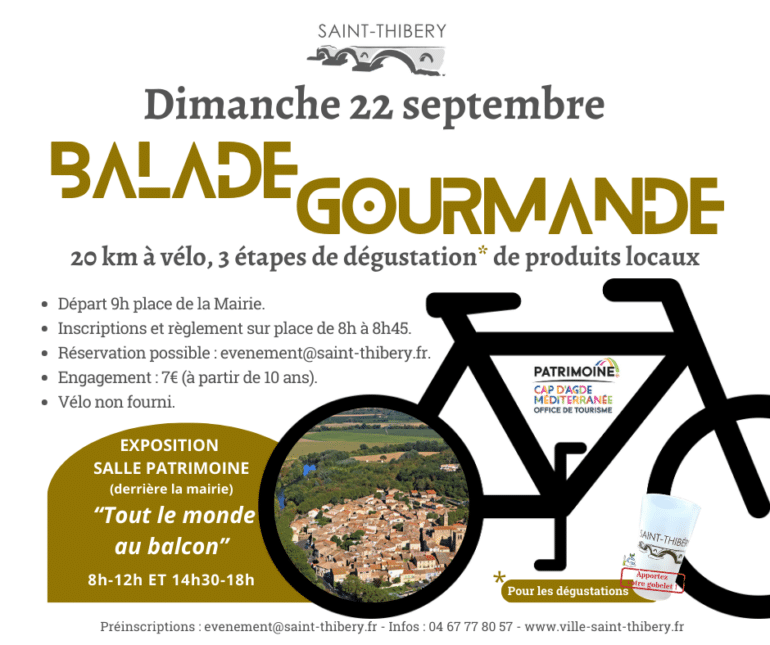 balade gourmande à vélo le dimanche 22 septembre