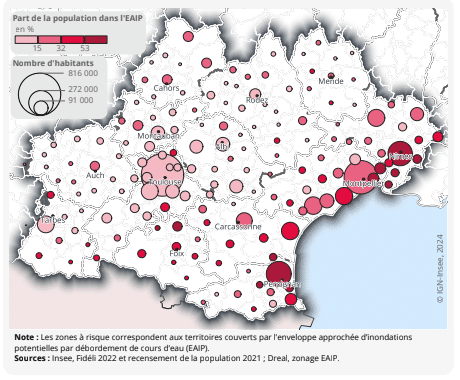 Rapport Insee octobre 2024 inondations en Occitanie ©Insee