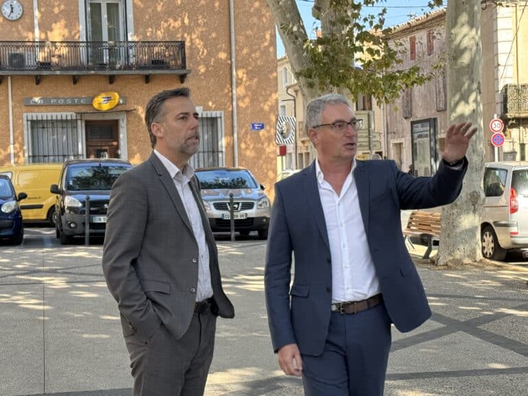 Sébastien Frey et Laurent Durban à Pomérols ©EG / Hérault Tribune