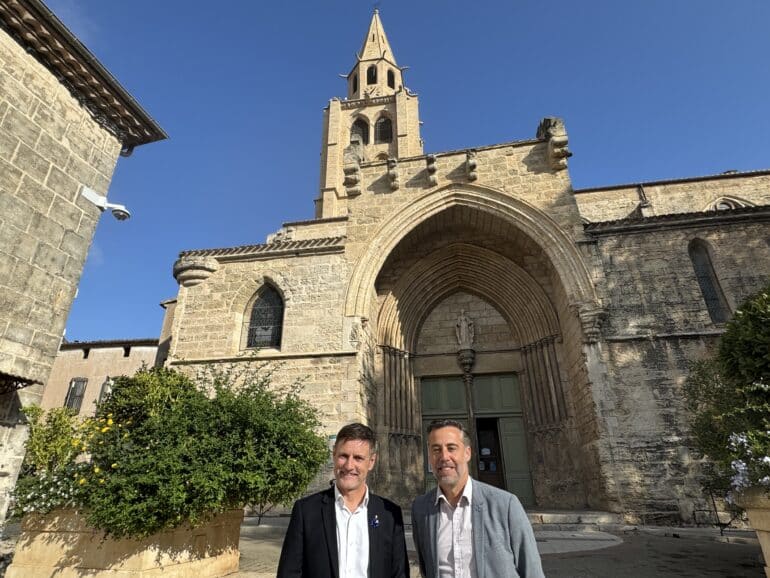 Visite de terrain de Sébastien Frey à Montagnac ©EG