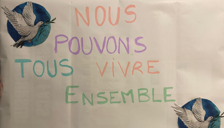 Pancarte pour la marche blanche du 8 décembre en hommage à Mohammed Idrissi, tué d'un coup de couteau le 30 novembre. © DR