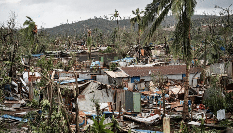 L'île de Mayotte a été ravagée par le cyclone Chido samedi 14 décembre 2024 © UIISC 7.