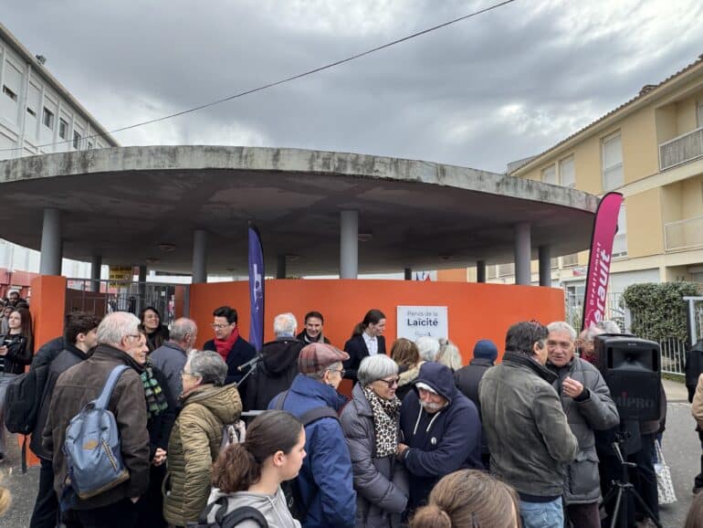 Inauguration du parvis de la Laicité à Pézenas ©EG