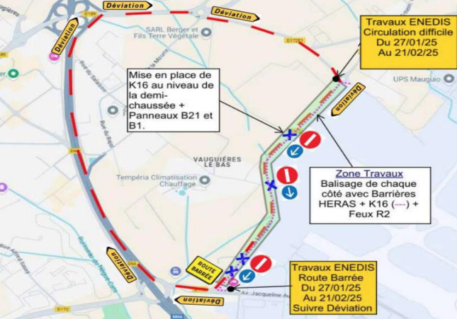 Carte chantier accès aéroport ©Aéroport de Montpellier-Méditerranée