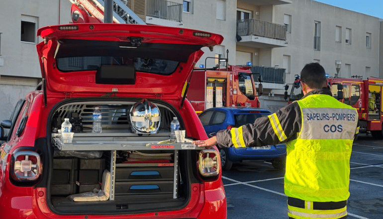 Les pompiers du Sdis 34 ont été mobilisés © E. G. / Hérault Tribune.